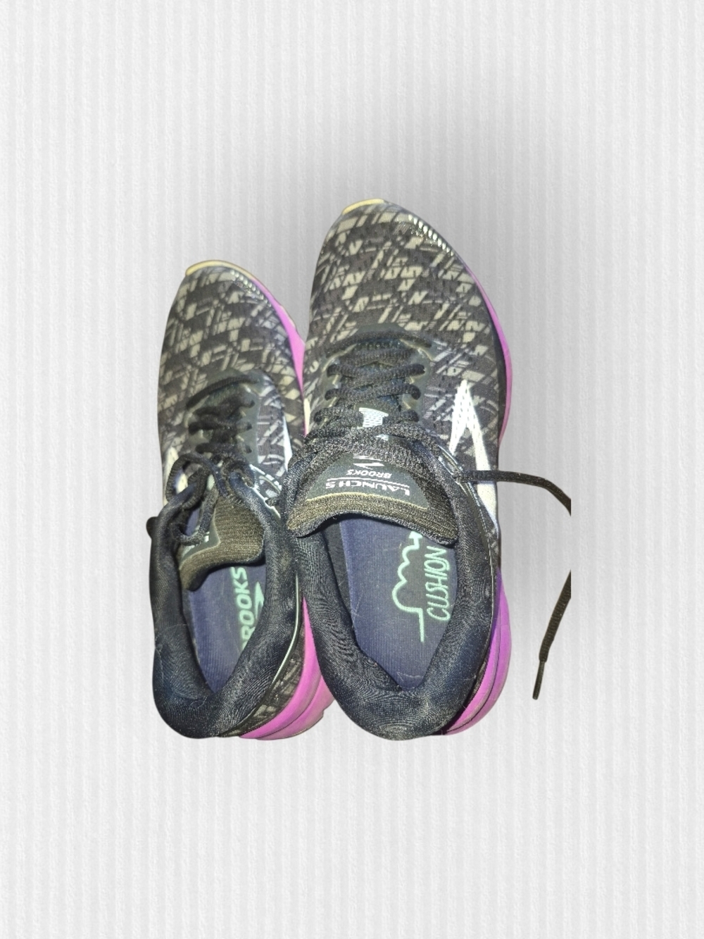 Brooks Women's Running Shoes in Black and Purple with Pink Accents